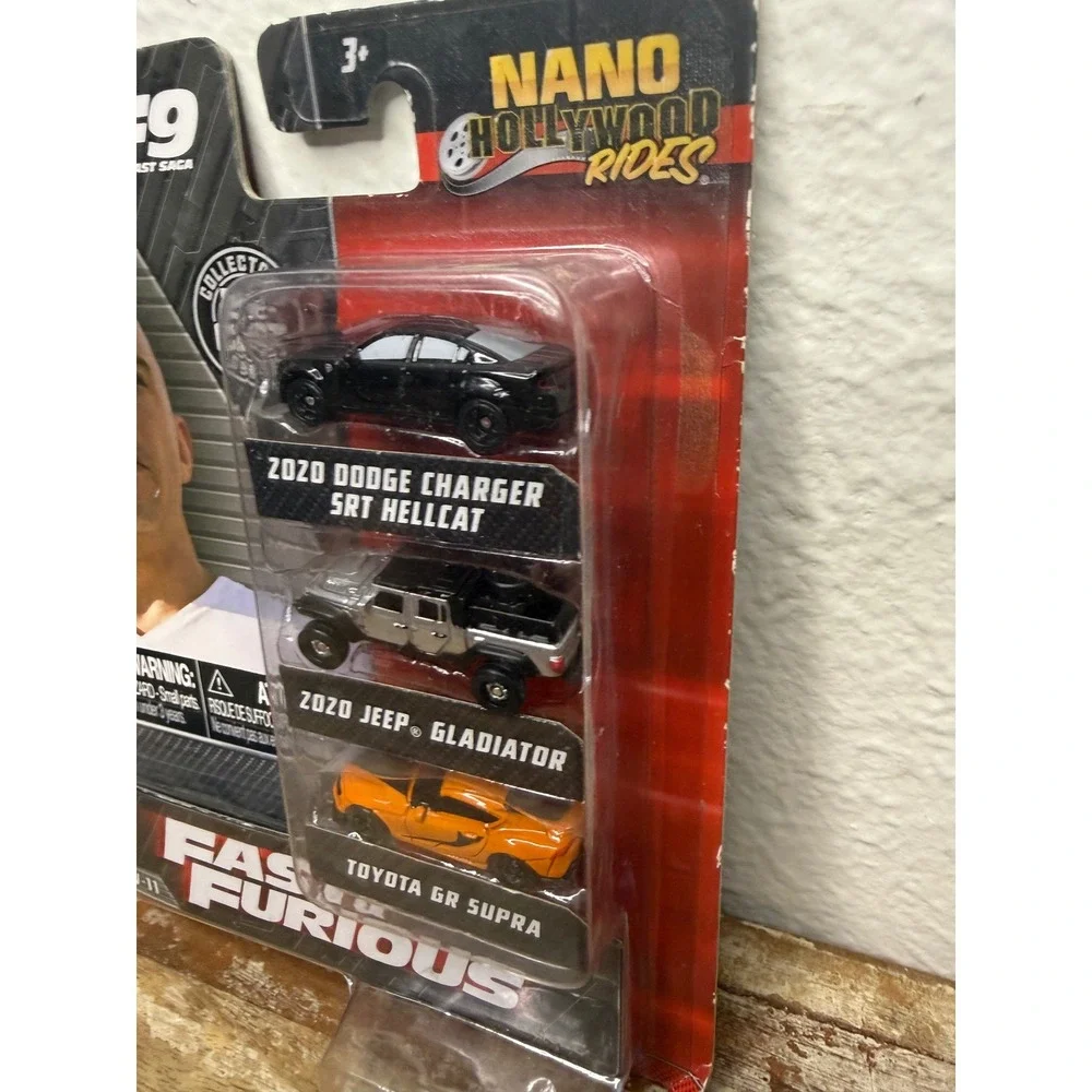 Jada Toys Nano Hollywood Rides Fast & Furious F9 3-Pack Die-Cast Toy Cars 2021